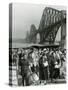 Tourists Come Ashore from Cruise Ship Caronia, South Queensferry, April 1957-null-Stretched Canvas