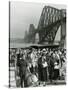 Tourists Come Ashore from Cruise Ship Caronia, South Queensferry, April 1957-null-Stretched Canvas