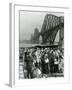 Tourists Come Ashore from Cruise Ship Caronia, South Queensferry, April 1957-null-Framed Premium Photographic Print