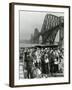 Tourists Come Ashore from Cruise Ship Caronia, South Queensferry, April 1957-null-Framed Premium Photographic Print