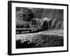 Tourists Crossing Low Bridge at Electrical Utilities Waterfall Exhibit at NY World's Fair-David Scherman-Framed Photographic Print