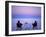 Tourists Enjoy Sundowners While Looking Out across the Endless Salt Crust of Salar De Uyuni-John Warburton-lee-Framed Photographic Print