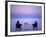 Tourists Enjoy Sundowners While Looking Out across the Endless Salt Crust of Salar De Uyuni-John Warburton-lee-Framed Photographic Print