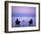 Tourists Enjoy Sundowners While Looking Out across the Endless Salt Crust of Salar De Uyuni-John Warburton-lee-Framed Photographic Print