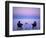 Tourists Enjoy Sundowners While Looking Out across the Endless Salt Crust of Salar De Uyuni-John Warburton-lee-Framed Photographic Print