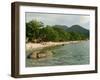 Tourists Enjoying Nipah Beach at Sunset Time, Pangkor Island, Perak State, Malaysia-Richard Nebesky-Framed Photographic Print