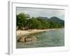 Tourists Enjoying Nipah Beach at Sunset Time, Pangkor Island, Perak State, Malaysia-Richard Nebesky-Framed Photographic Print