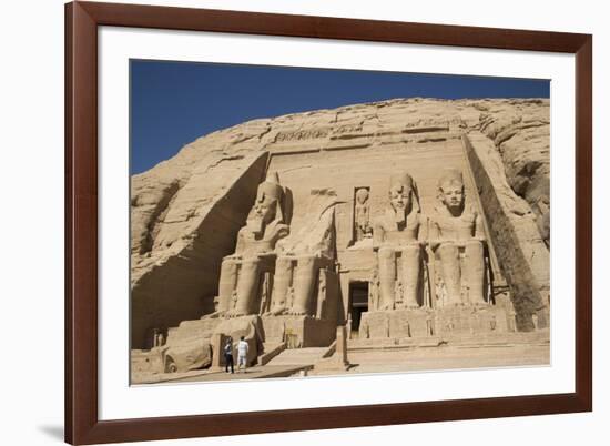 Tourists Enjoying the Site, Colossi of Ramses Ii, Sun Temple-Richard Maschmeyer-Framed Photographic Print