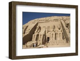 Tourists Enjoying the Site, Colossi of Ramses Ii, Sun Temple-Richard Maschmeyer-Framed Photographic Print