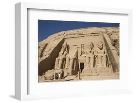 Tourists Enjoying the Site, Colossi of Ramses Ii, Sun Temple-Richard Maschmeyer-Framed Photographic Print