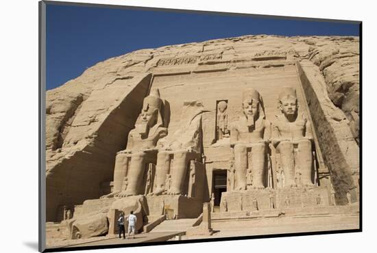 Tourists Enjoying the Site, Colossi of Ramses Ii, Sun Temple-Richard Maschmeyer-Mounted Photographic Print