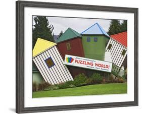Tourists Experience Mazes and Optical Illusions, Wanaka, South Island, New Zealand-Dennis Flaherty-Framed Photographic Print