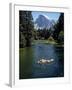 Tourists Float on a Raft in the Merced River at Yosemite National Park-Ralph Crane-Framed Photographic Print