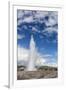 Tourists Gather to Watch Strokker Geyser (Geysir), an Erupting Spring at Haukadalur, Iceland-Michael Nolan-Framed Photographic Print