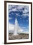 Tourists Gather to Watch Strokker Geyser (Geysir), an Erupting Spring at Haukadalur, Iceland-Michael Nolan-Framed Photographic Print