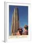 Tourists Gazing at RCA Building, New York City-null-Framed Art Print