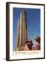 Tourists Gazing at RCA Building, New York City-null-Framed Art Print