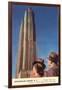 Tourists Gazing at RCA Building, New York City-null-Framed Art Print
