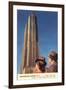 Tourists Gazing at RCA Building, New York City-null-Framed Art Print