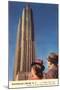 Tourists Gazing at RCA Building, New York City-null-Mounted Art Print