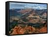 Tourists Hike Along the South Rim of the Grand Canyon-null-Framed Stretched Canvas