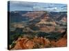 Tourists Hike Along the South Rim of the Grand Canyon-null-Stretched Canvas