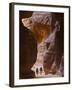 Tourists in Al-Siq, Petra, Jordan-Keren Su-Framed Premium Photographic Print