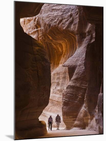 Tourists in Al-Siq, Petra, Jordan-Keren Su-Mounted Premium Photographic Print