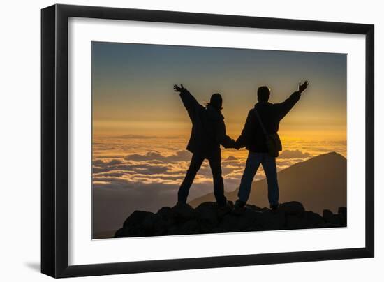 Tourists in Backlight Waiting for Sunset-Michael Runkel-Framed Photographic Print