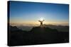 Tourists in Backlight Waiting for Sunset-Michael Runkel-Stretched Canvas