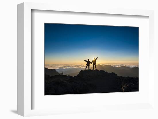 Tourists in Backlight Waiting for Sunset-Michael Runkel-Framed Photographic Print