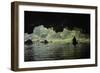 Tourists in cave on Tam Coc, Ngo Dong River, Vietnam-David Wall-Framed Photographic Print