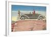 Tourists in Convertible Car on Mesa-null-Framed Art Print