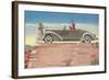 Tourists in Convertible Car on Mesa-null-Framed Art Print