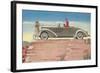 Tourists in Convertible Car on Mesa-null-Framed Art Print