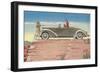 Tourists in Convertible Car on Mesa-null-Framed Premium Giclee Print