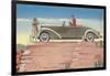 Tourists in Convertible Car on Mesa-null-Framed Art Print