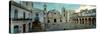 Tourists in Courtyard in Front of the Havana Cathedral, Havana, Cuba-null-Stretched Canvas