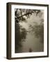 Tourists in Dugout Canoe, Yasuni National Park Biosphere Reserve, Amazon Rain Forest, Ecuador-Pete Oxford-Framed Photographic Print