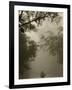 Tourists in Dugout Canoe, Yasuni National Park Biosphere Reserve, Amazon Rain Forest, Ecuador-Pete Oxford-Framed Photographic Print