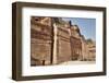 Tourists in Front of Facade, the Street of Facades, Petra, Jordan, Middle East-Richard Maschmeyer-Framed Photographic Print