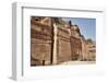 Tourists in Front of Facade, the Street of Facades, Petra, Jordan, Middle East-Richard Maschmeyer-Framed Photographic Print