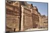 Tourists in Front of Facade, the Street of Facades, Petra, Jordan, Middle East-Richard Maschmeyer-Mounted Photographic Print