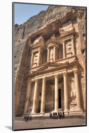 Tourists in Front of the Treasury, Petra, Jordan-Richard Maschmeyer-Mounted Photographic Print