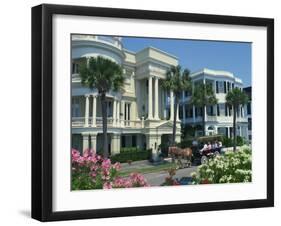 Tourists in Horse Drawn Vehicle, East Battery, Charleston, South Carolina, USA-Richardson Rolf-Framed Photographic Print