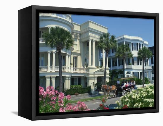 Tourists in Horse Drawn Vehicle, East Battery, Charleston, South Carolina, USA-Richardson Rolf-Framed Stretched Canvas