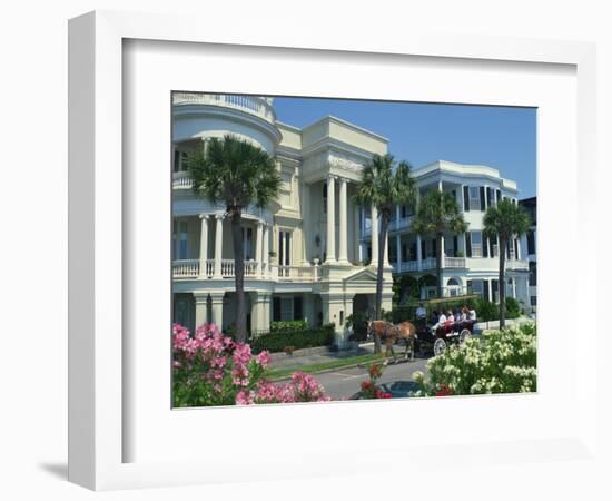 Tourists in Horse Drawn Vehicle, East Battery, Charleston, South Carolina, USA-Richardson Rolf-Framed Photographic Print