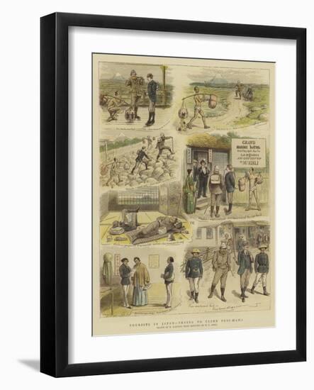 Tourists in Japan, Trying to Climb Fusi-Hama-William Ralston-Framed Giclee Print