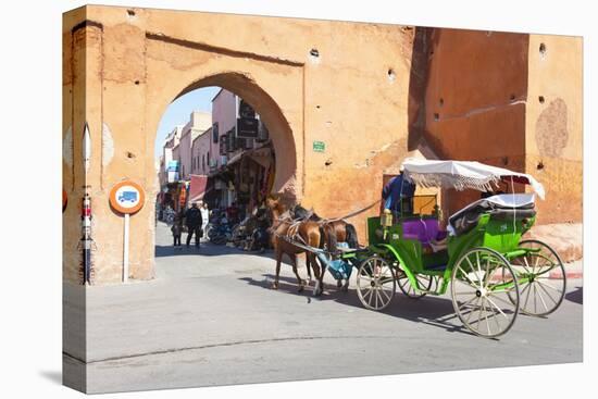 Tourists in Marrakech Enjoying a Horse and Cart Ride around the Old Medina-Matthew Williams-Ellis-Stretched Canvas