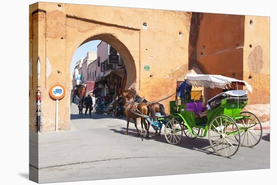 Tourists in Marrakech Enjoying a Horse and Cart Ride around the Old Medina-Matthew Williams-Ellis-Stretched Canvas